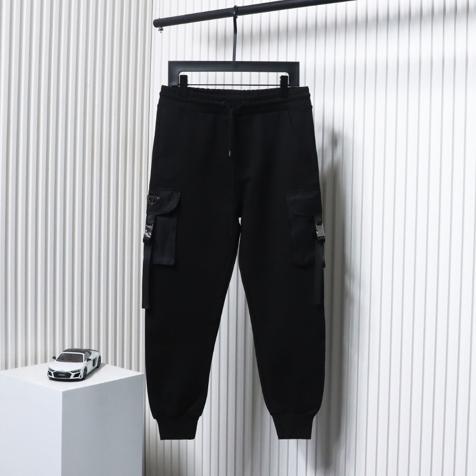 Prada Side Pocket Buckle Cargo Trousers