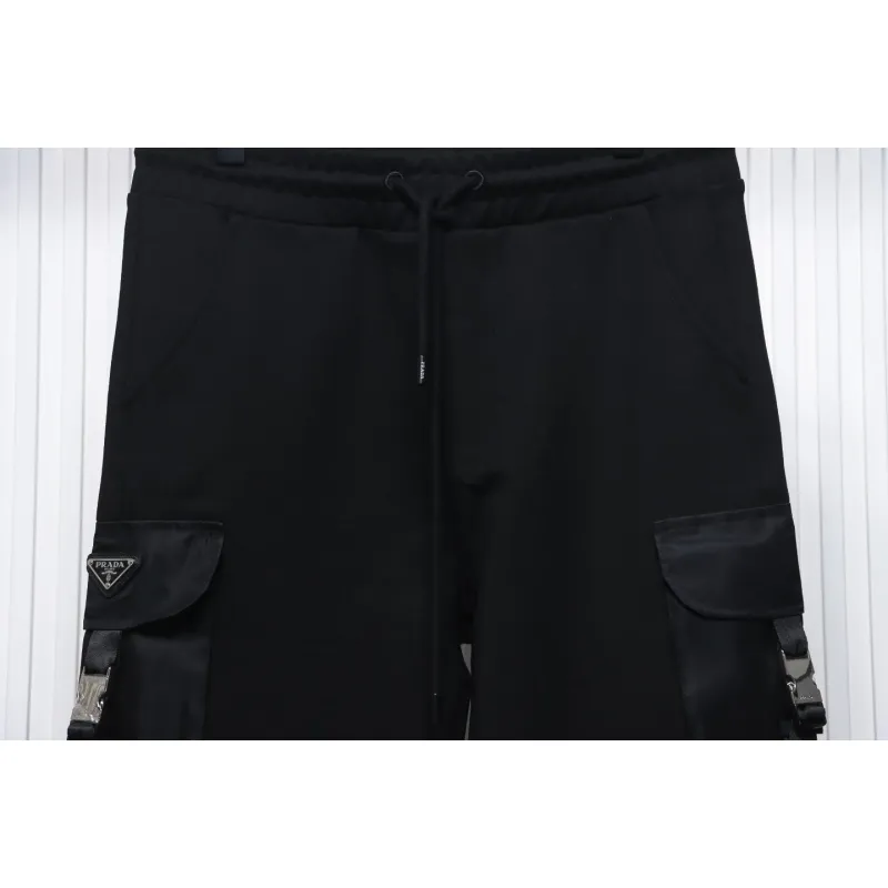 Prada Side Pocket Buckle Cargo Trousers