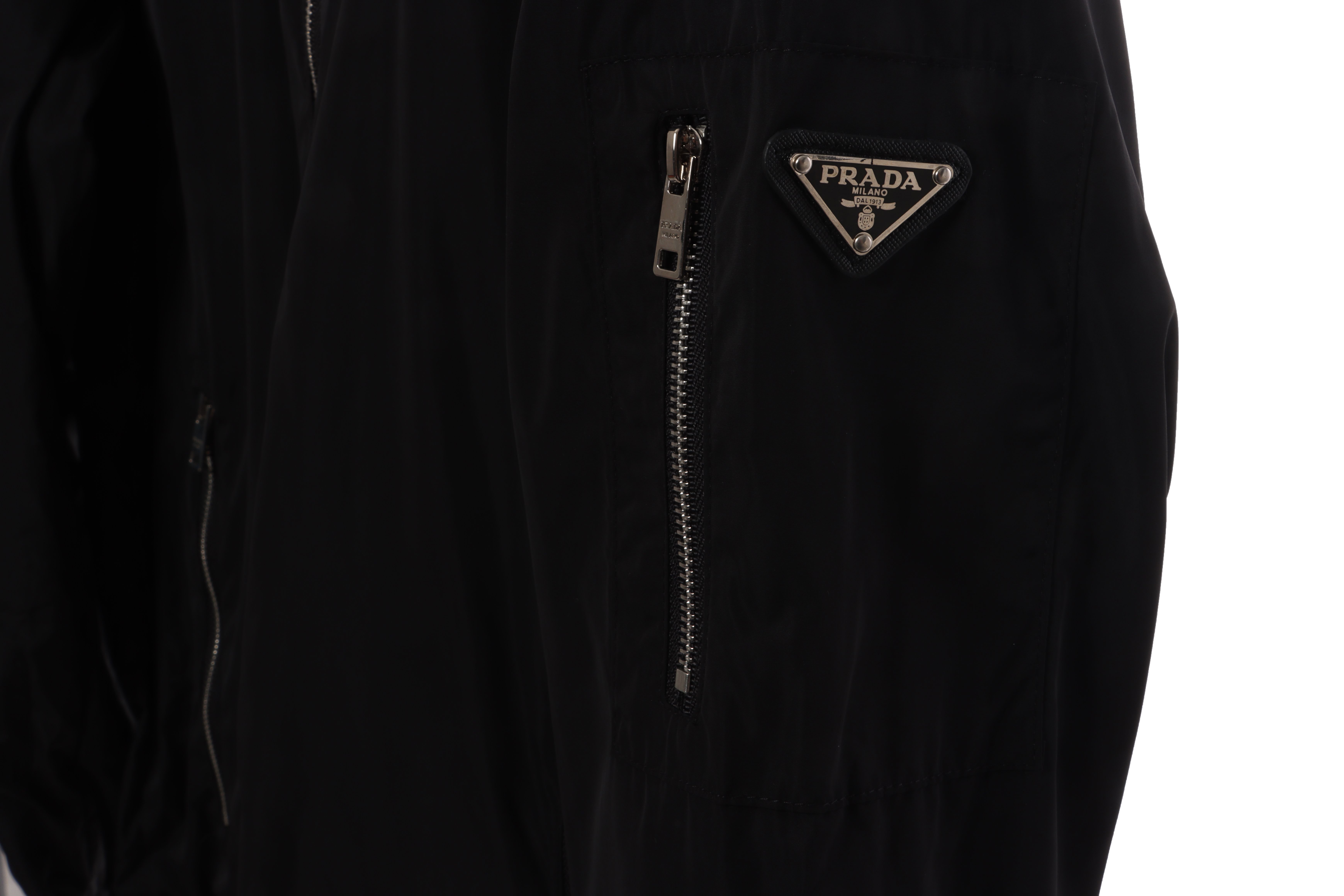 Prada Solid Color Reversible Coat Jacket