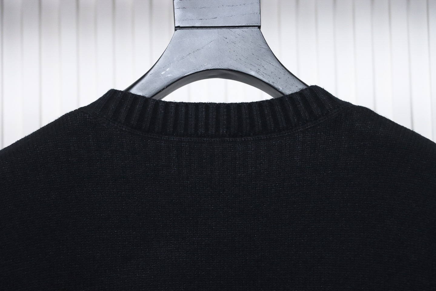 Prada Sweater With Floral Logo On Chest Black