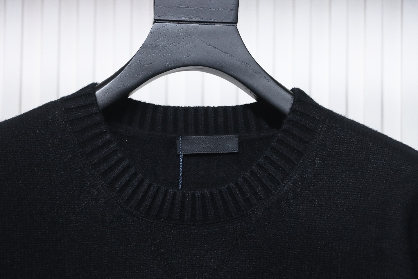 Prada Sweater With Floral Logo On Chest Black