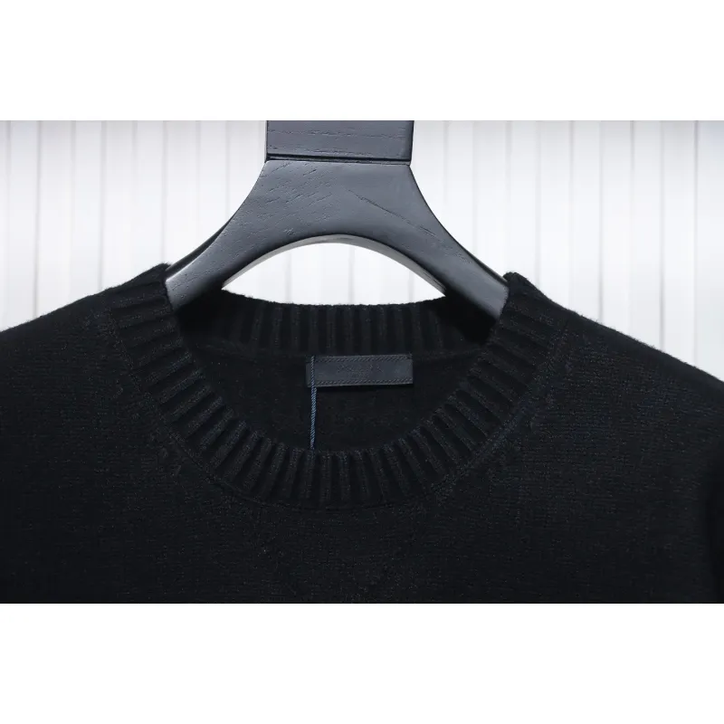 Prada Sweater With Floral Logo On Chest Black