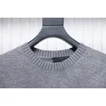 Prada Sweater With Floral Logo On Chest Grey