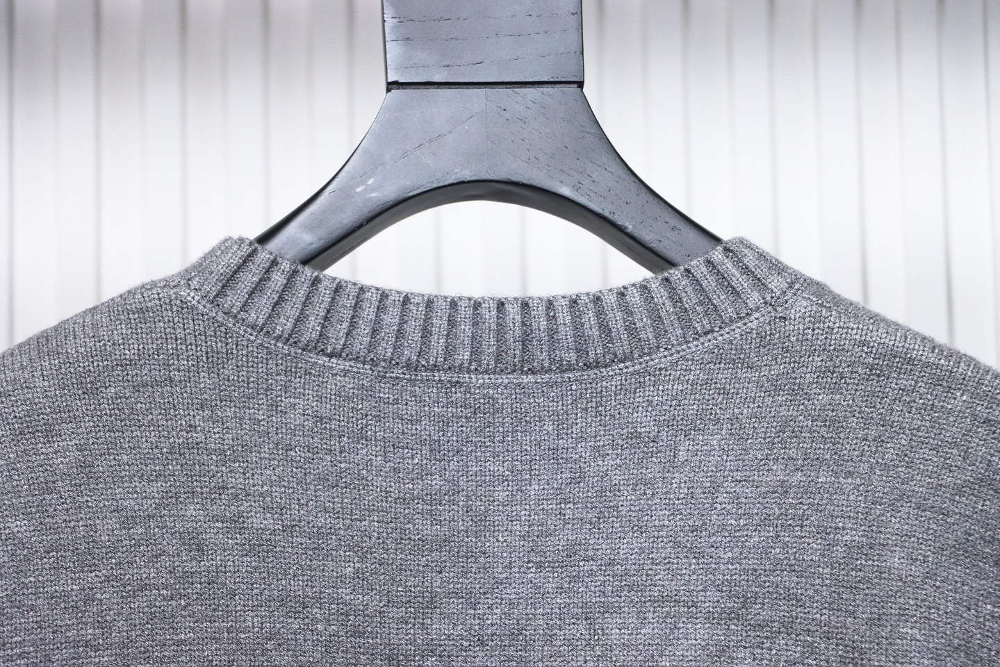 Prada Sweater With Floral Logo On Chest Grey