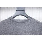 Prada Sweater With Floral Logo On Chest Grey