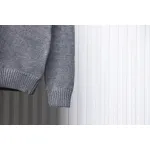 Prada Sweater With Floral Logo On Chest Grey