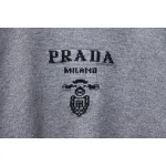 Prada Sweater With Floral Logo On Chest Grey