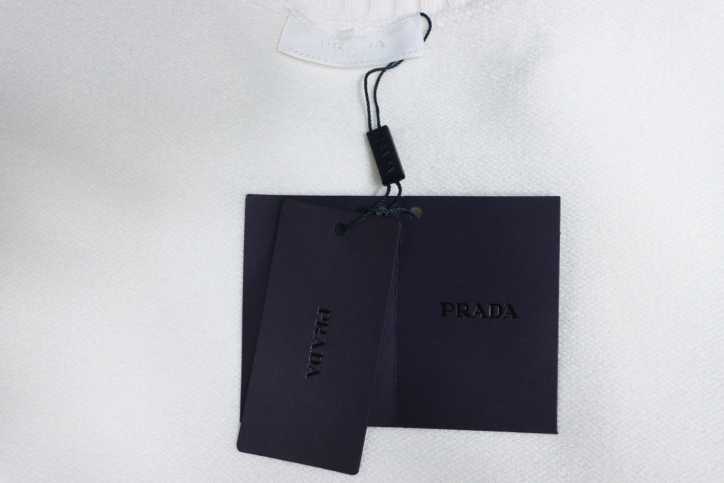 Prada Sweater With Floral Logo On Chest White