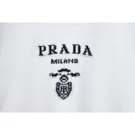 Prada Sweater With Floral Logo On Chest White