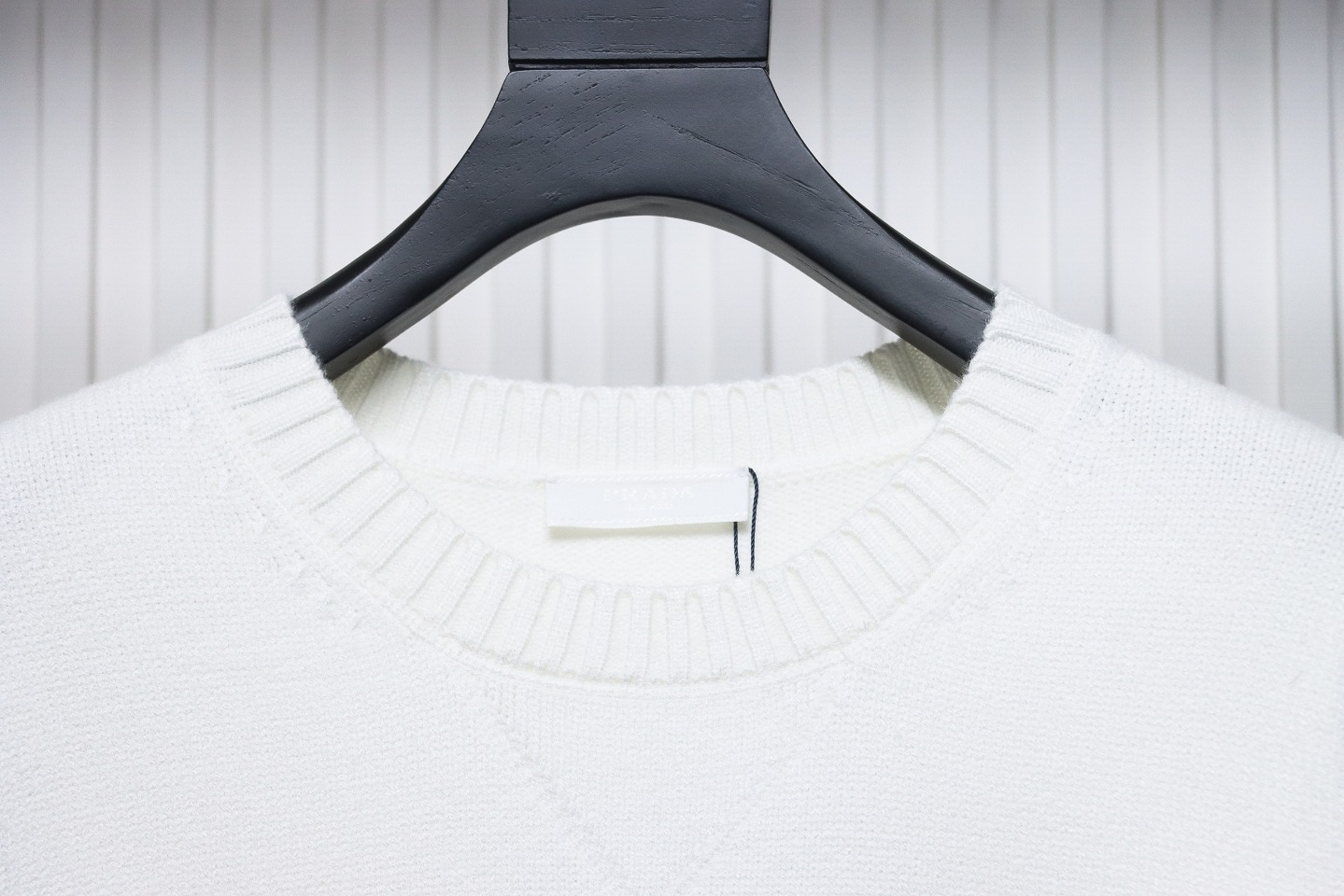 Prada Sweater With Floral Logo On Chest White