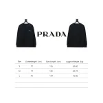 Prada Triangle Collar Lettering Round Neck Hoodie Black