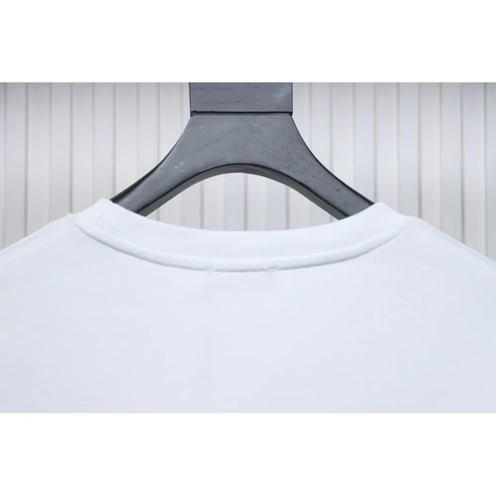 Prada Triangle Collar Lettering Round Neck Hoodie White