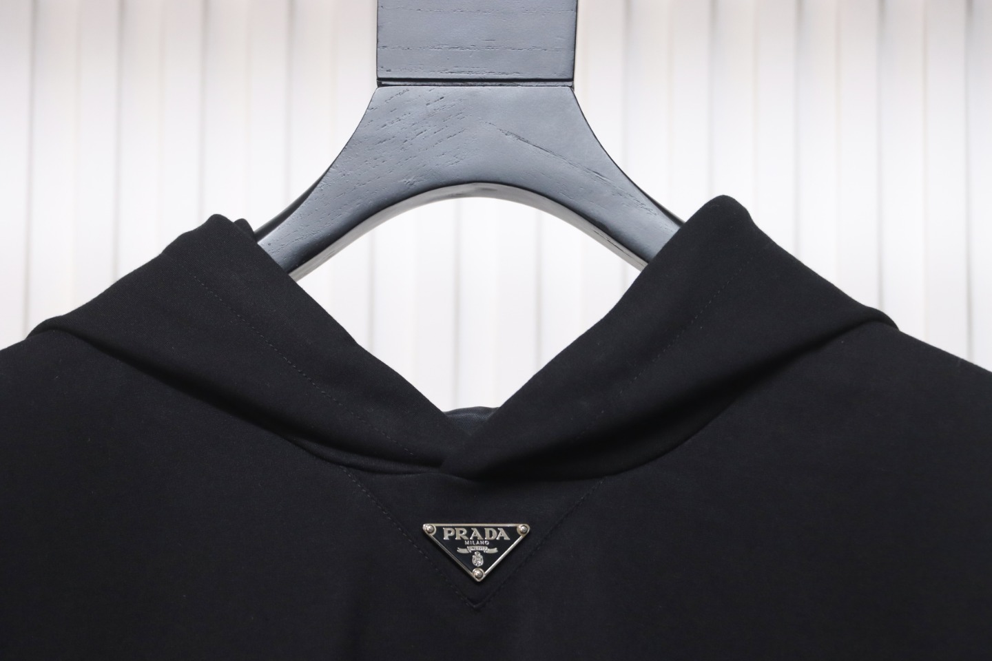 Prada Triangle Collar Nylon Pocket Hoodie