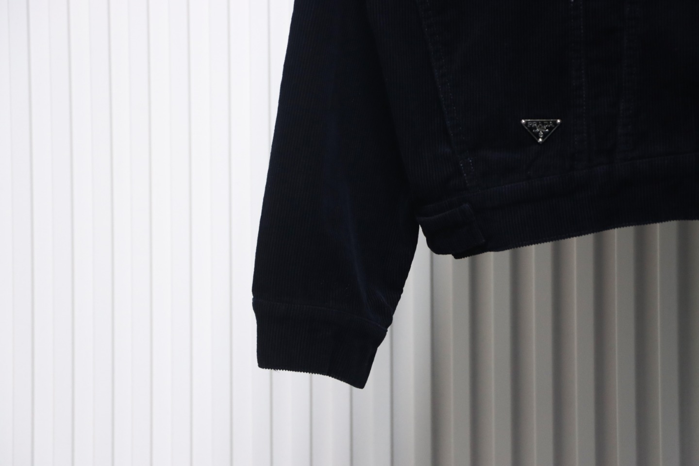 Prada Triangle Hem Corduroy Jacket