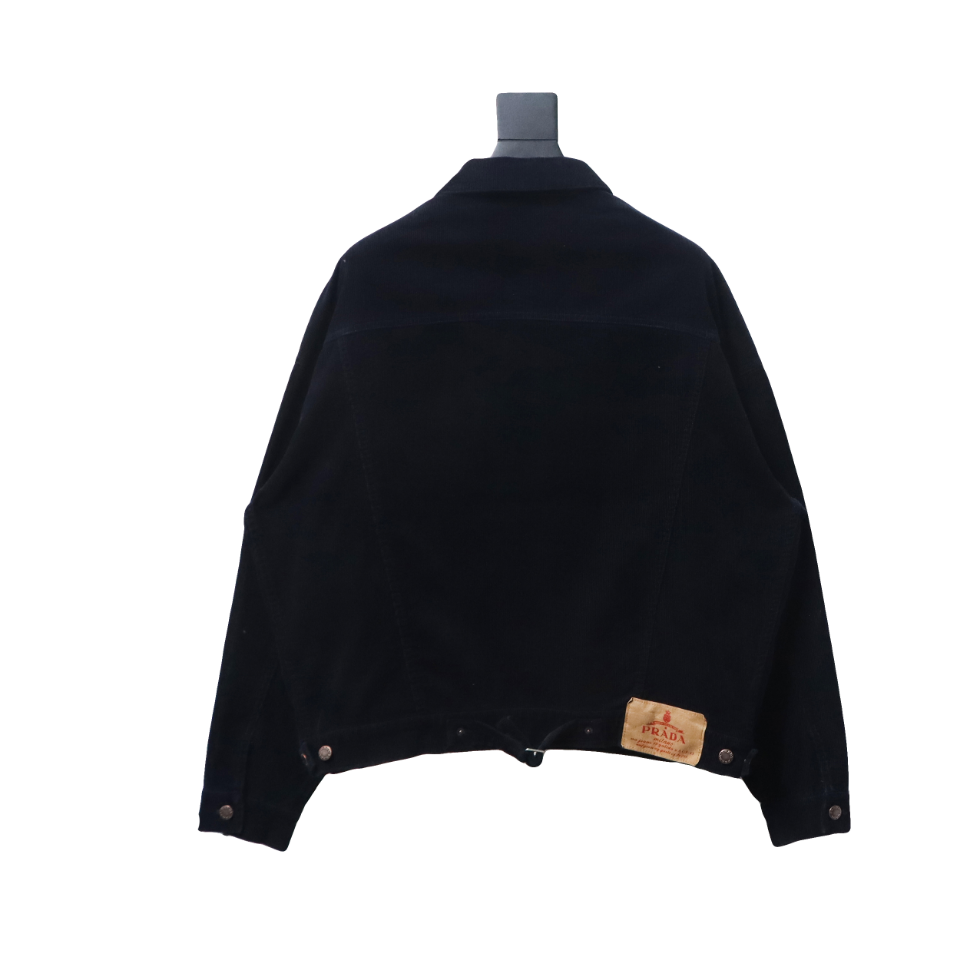 Prada Triangle Hem Corduroy Jacket