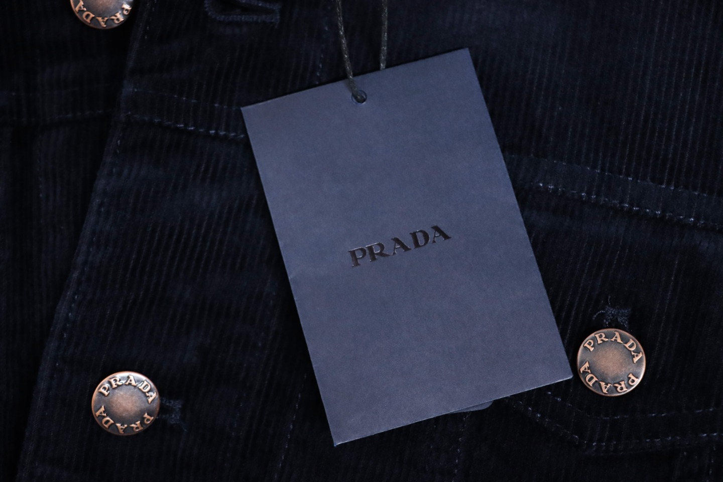 Prada Triangle Hem Corduroy Jacket