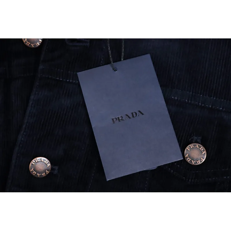 Prada Triangle Hem Corduroy Jacket