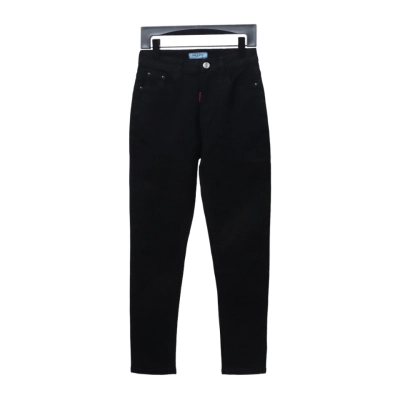 Prada Triangle Logo Denim Trousers 01