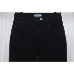 Prada Triangle Logo Denim Trousers