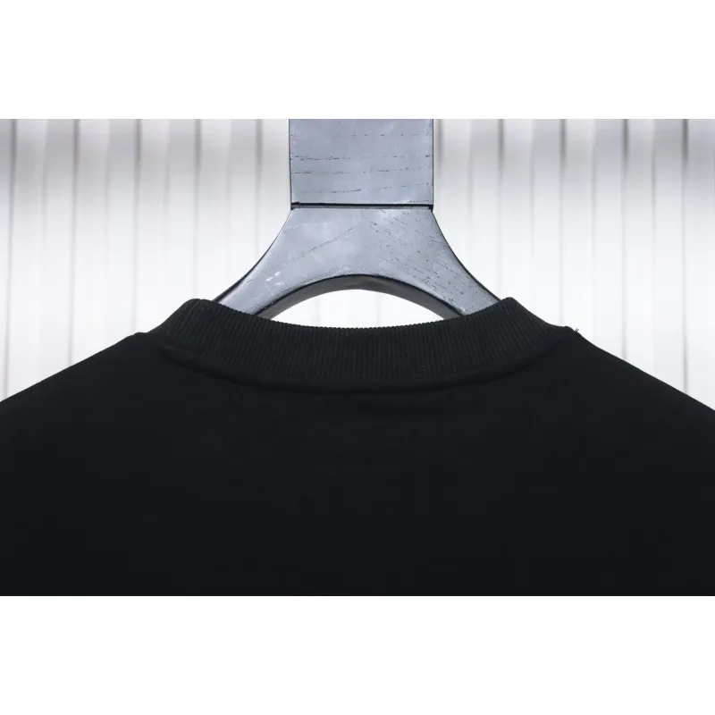 Prada Triangle Logo Pocket Crew Neck Hoodie Black