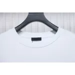 Prada Triangle Logo Single Sleeve Round Neck Hoodie White