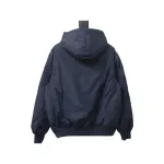 Prada Triangle Logo Solid Color Hooded Down Jacket