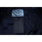 Prada Triangle Logo Solid Color Hooded Down Jacket