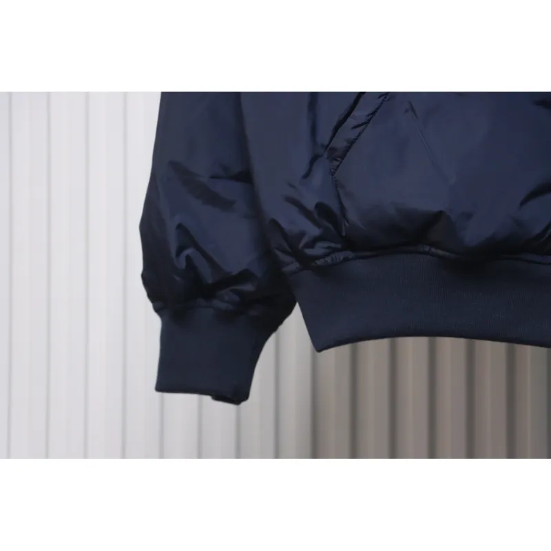 Prada Triangle Logo Solid Color Hooded Down Jacket