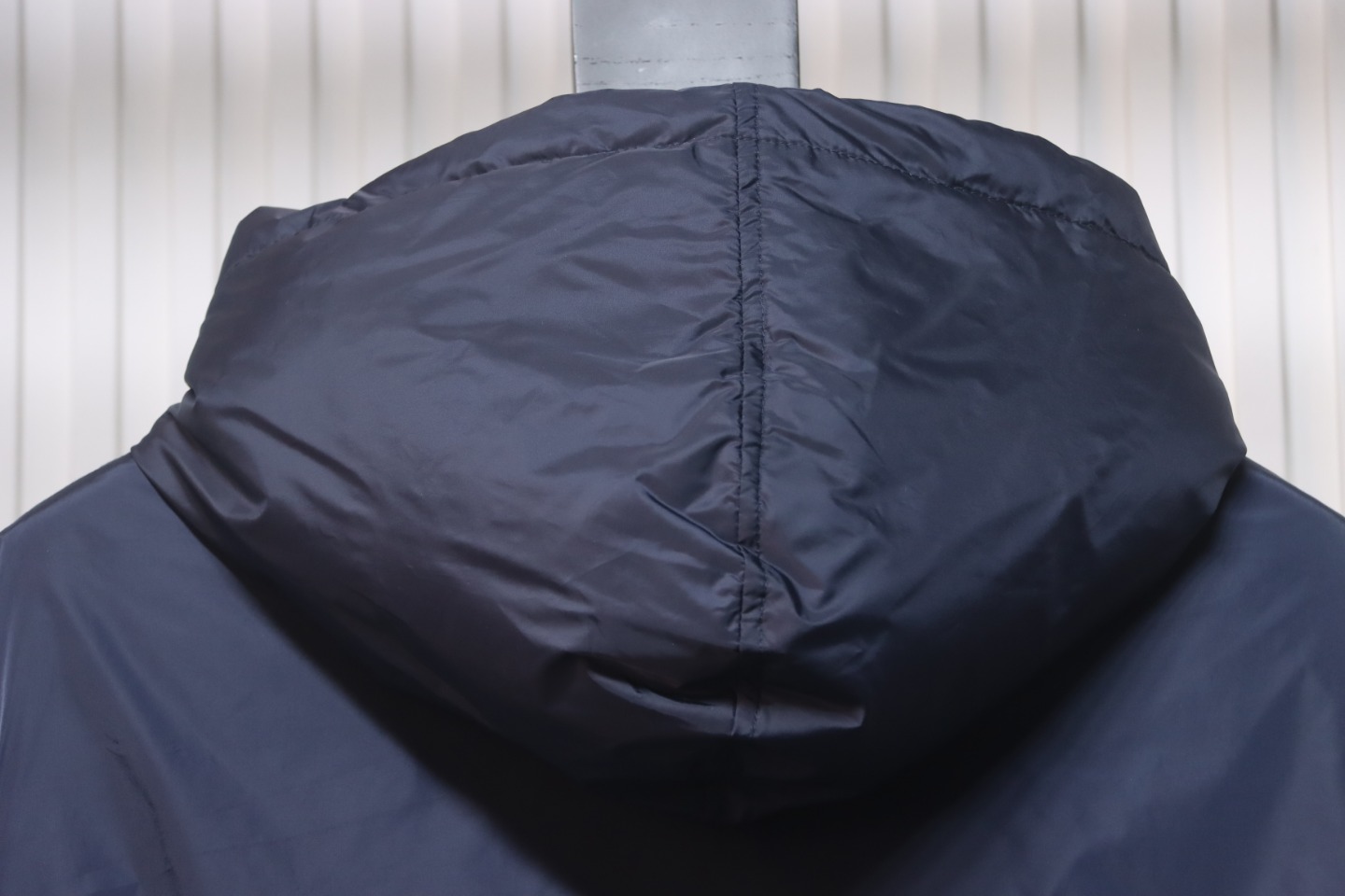 Prada Triangle Logo Solid Color Hooded Down Jacket