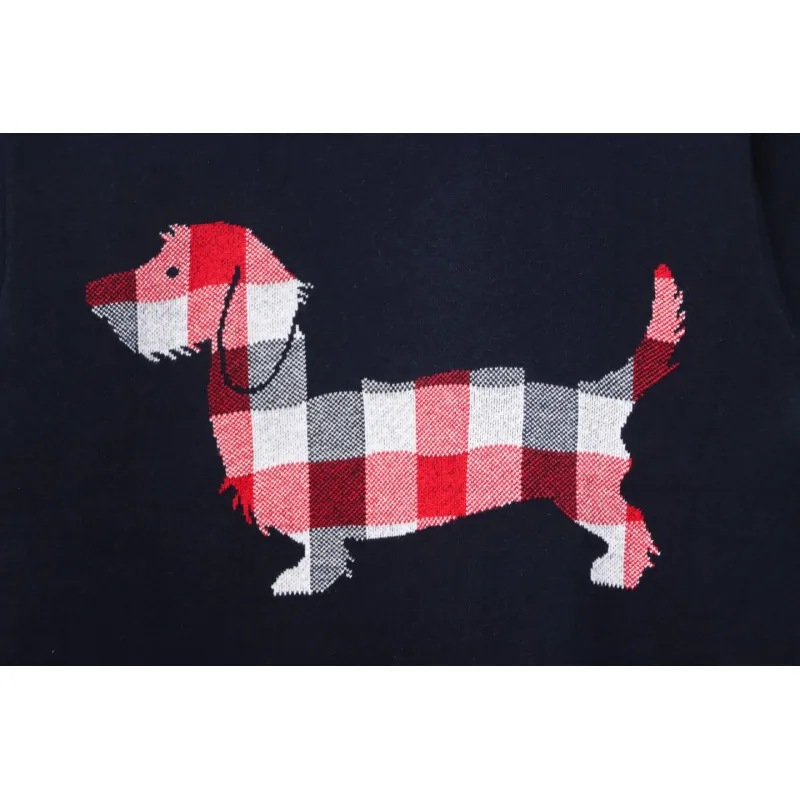 Thom Browne 20FW Tokyo Limited Edition Puppy Crew Neck Sweater Black