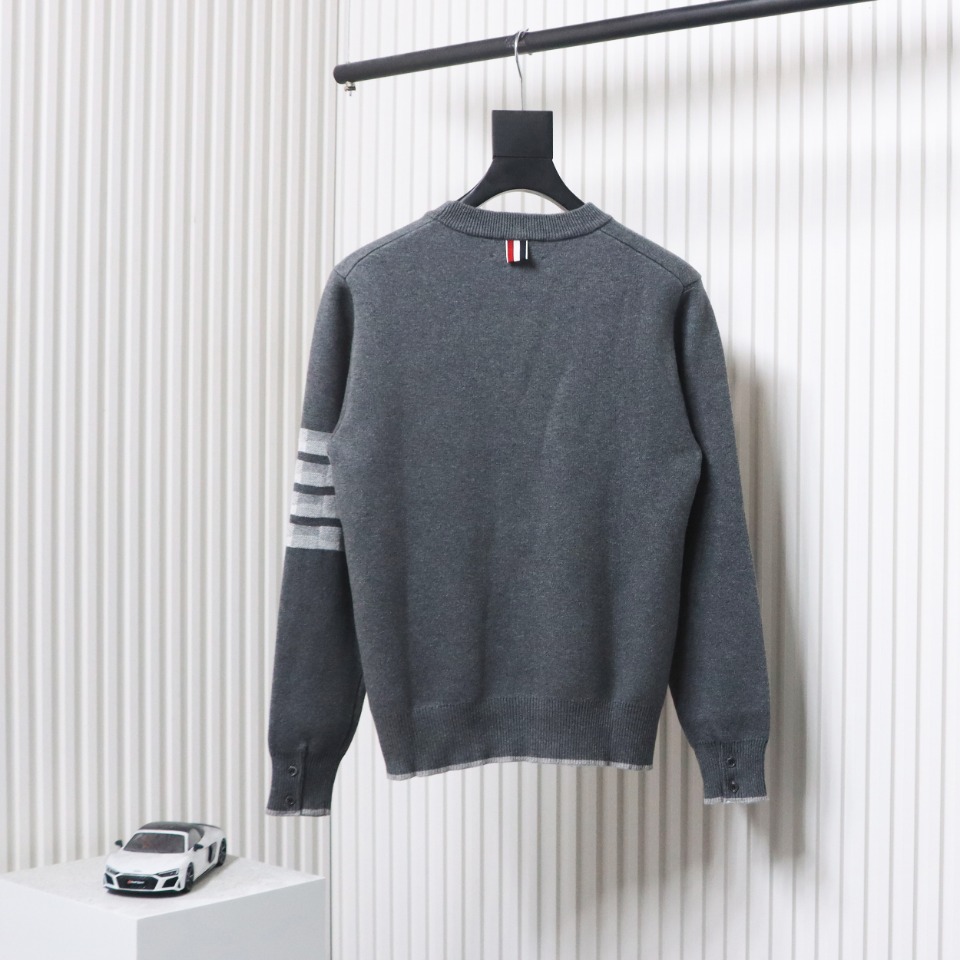 Thom Browne 20FW Tokyo Limited Edition Puppy Crew Neck Sweater Dark Grey