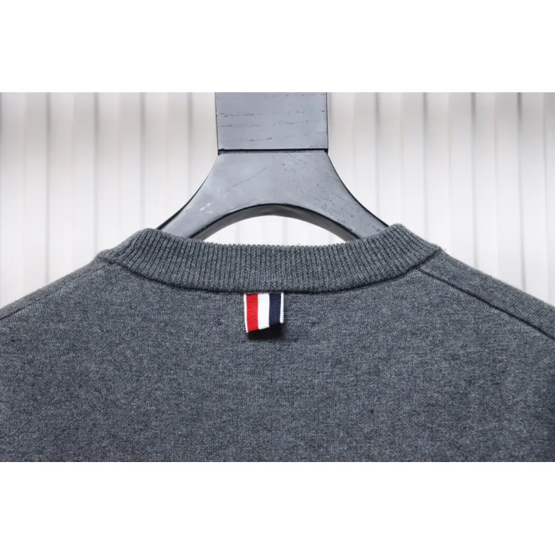 Thom Browne 20FW Tokyo Limited Edition Puppy Crew Neck Sweater Dark Grey