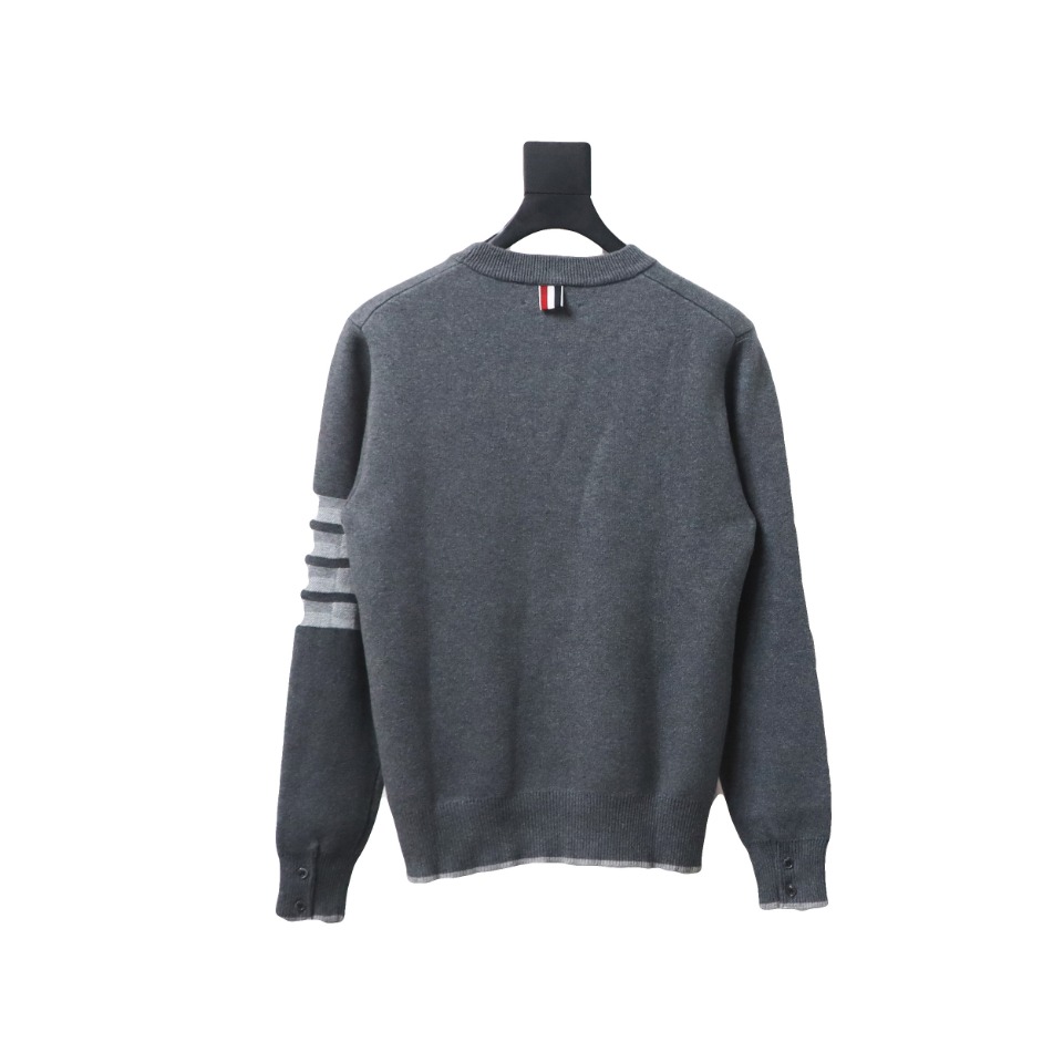 Thom Browne 20FW Tokyo Limited Edition Puppy Crew Neck Sweater Dark Grey