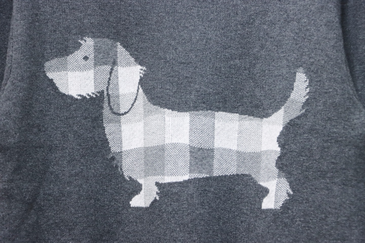 Thom Browne 20FW Tokyo Limited Edition Puppy Crew Neck Sweater Dark Grey