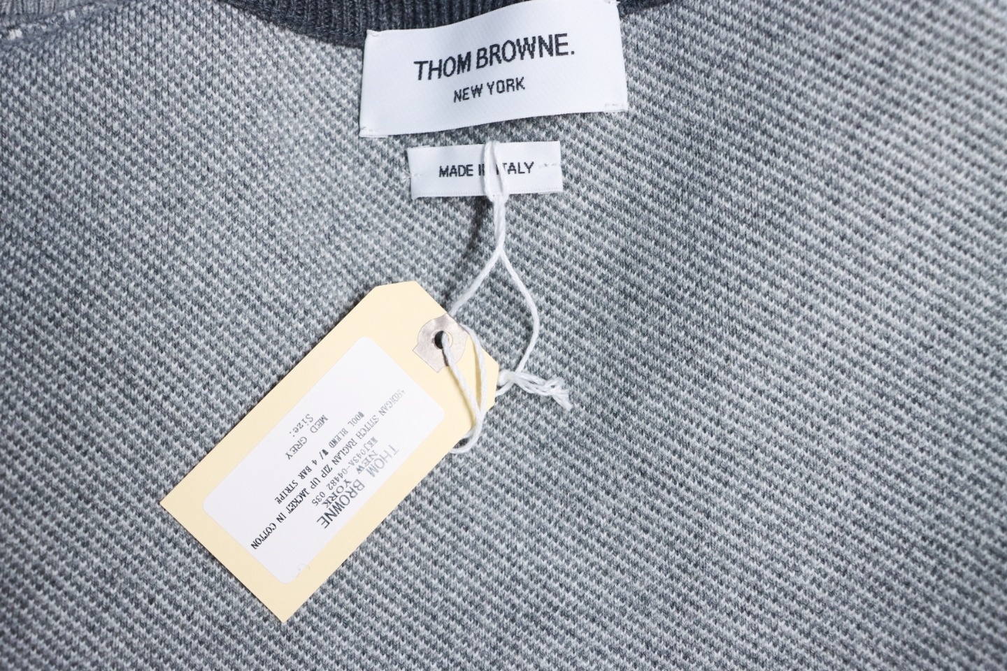 Thom Browne 20FW Tokyo Limited Edition Puppy Crew Neck Sweater Dark Grey