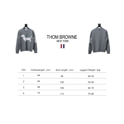 Thom Browne 20FW Tokyo Limited Edition Puppy Crew Neck Sweater Light Grey 02