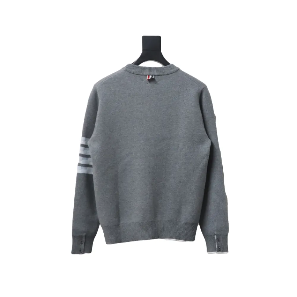 Thom Browne 20FW Tokyo Limited Edition Puppy Crew Neck Sweater Light Grey
