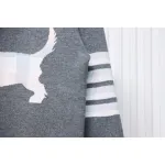 Thom Browne 20FW Tokyo Limited Edition Puppy Crew Neck Sweater Light Grey