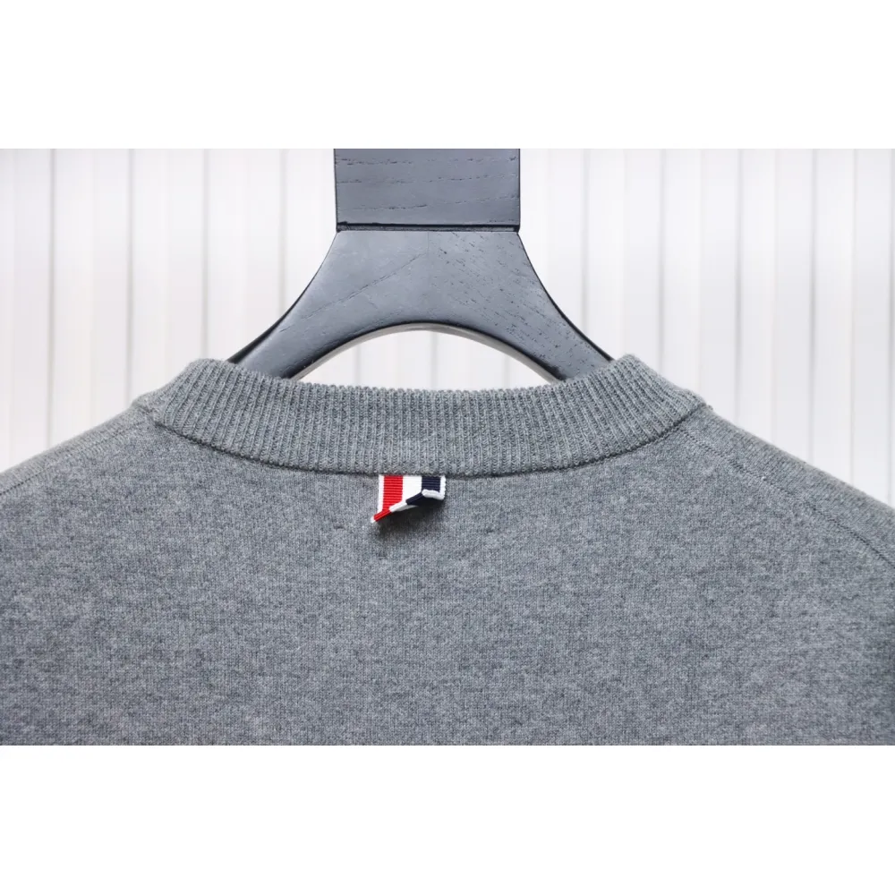 Thom Browne 20FW Tokyo Limited Edition Puppy Crew Neck Sweater Light Grey