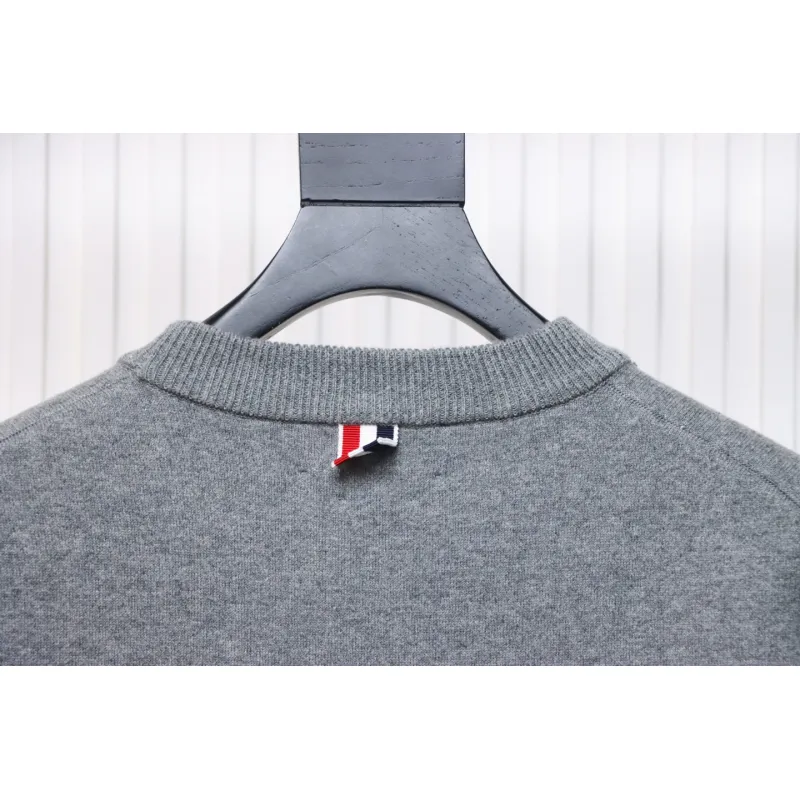 Thom Browne 20FW Tokyo Limited Edition Puppy Crew Neck Sweater Light Grey