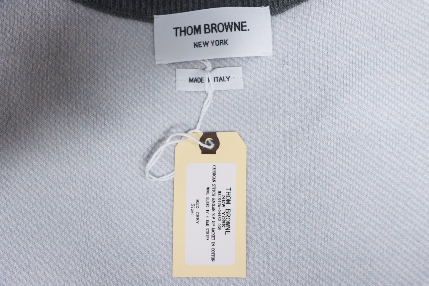 Thom Browne 20FW Tokyo Limited Edition Puppy Crew Neck Sweater Light Grey