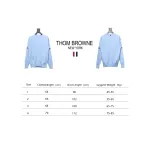 Thom Browne 21FW Double Sleeves Web Band Armband Crew Neck Sweater Blue