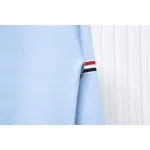 Thom Browne 21FW Double Sleeves Web Band Armband Crew Neck Sweater Blue