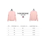 Thom Browne 21FW Double Sleeves Web Band Armband Crew Neck Sweater Pink