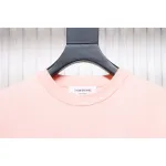 Thom Browne 21FW Double Sleeves Web Band Armband Crew Neck Sweater Pink