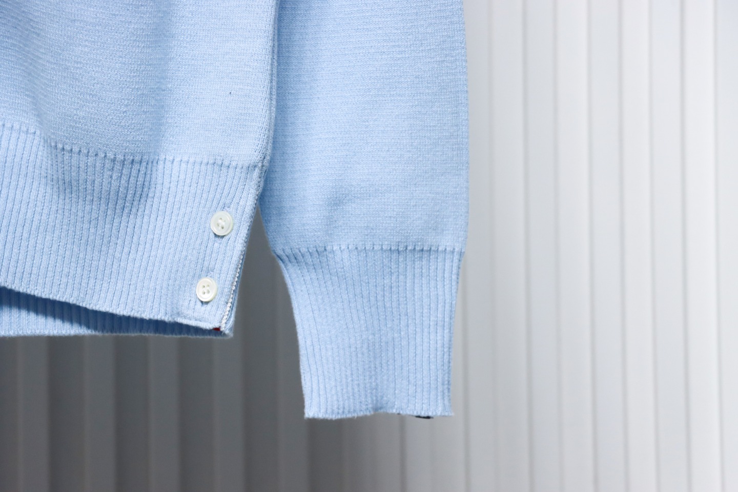 Thom Browne 21FW Double Sleeves Webbing Armband Cardigan Sweater