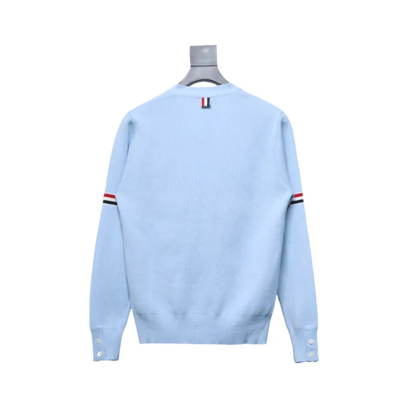 Thom Browne 21FW Double Sleeves Webbing Armband Cardigan Sweater