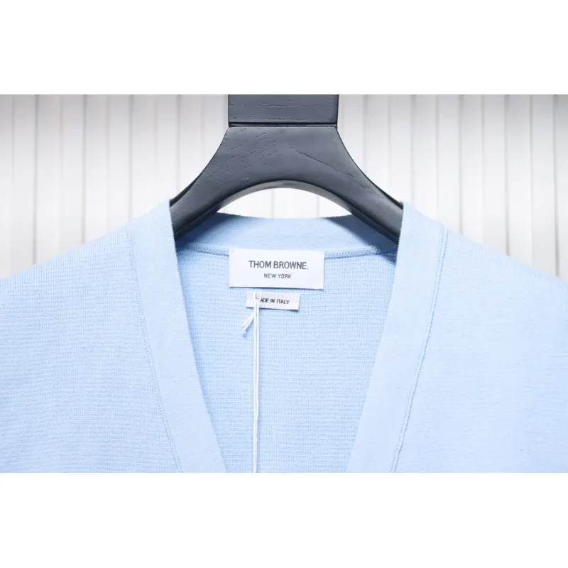 Thom Browne 21FW Double Sleeves Webbing Armband Cardigan Sweater