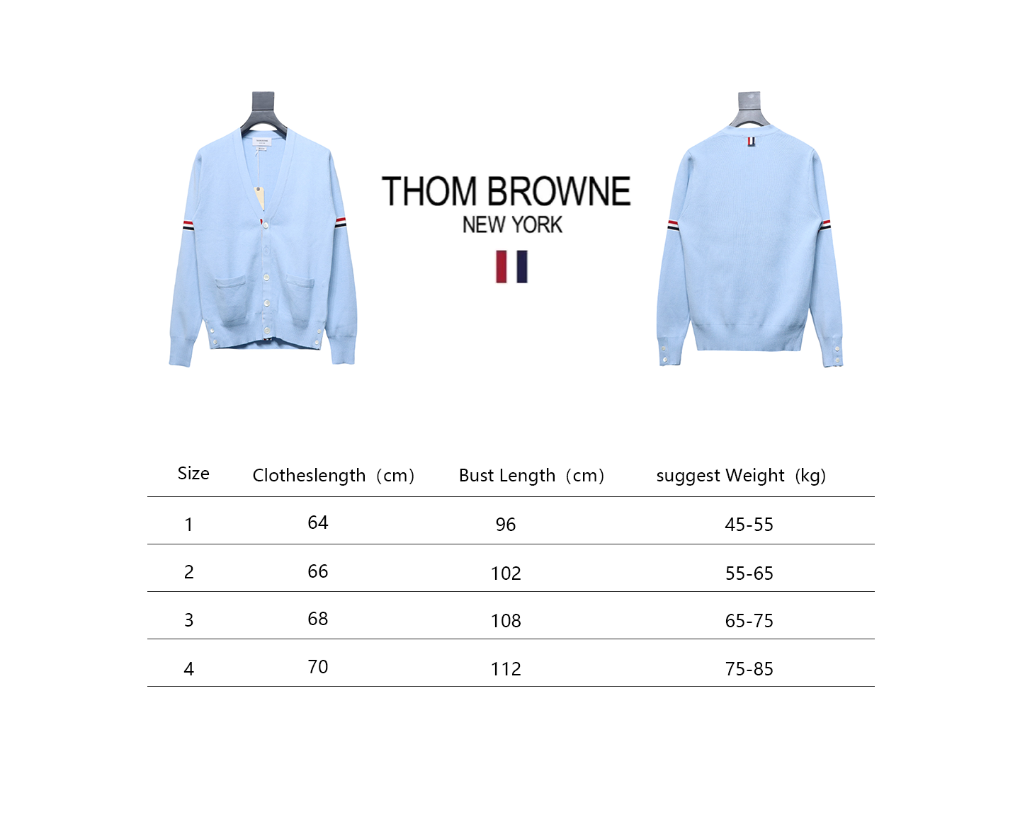 Thom Browne 21FW Double Sleeves Webbing Armband Cardigan Sweater