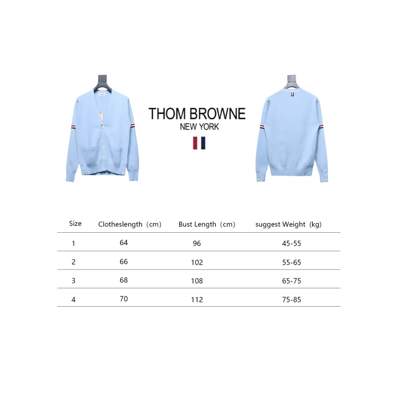 Thom Browne 21FW Double Sleeves Webbing Armband Cardigan Sweater
